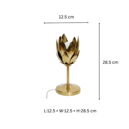 Hammered Leaf Design Lamp