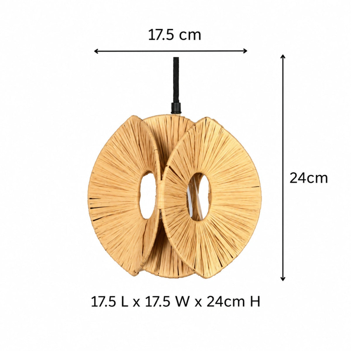 Handcrafted Rafia Small Shade decorative lighting for living rooms bedrooms and dining areas