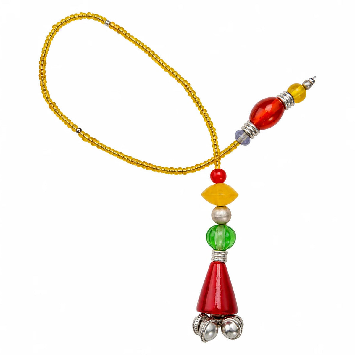 Elegant yellow glass beads bookmark showcasing vibrant hues and luxurious craftsmanship for stylish reading enthusiasts