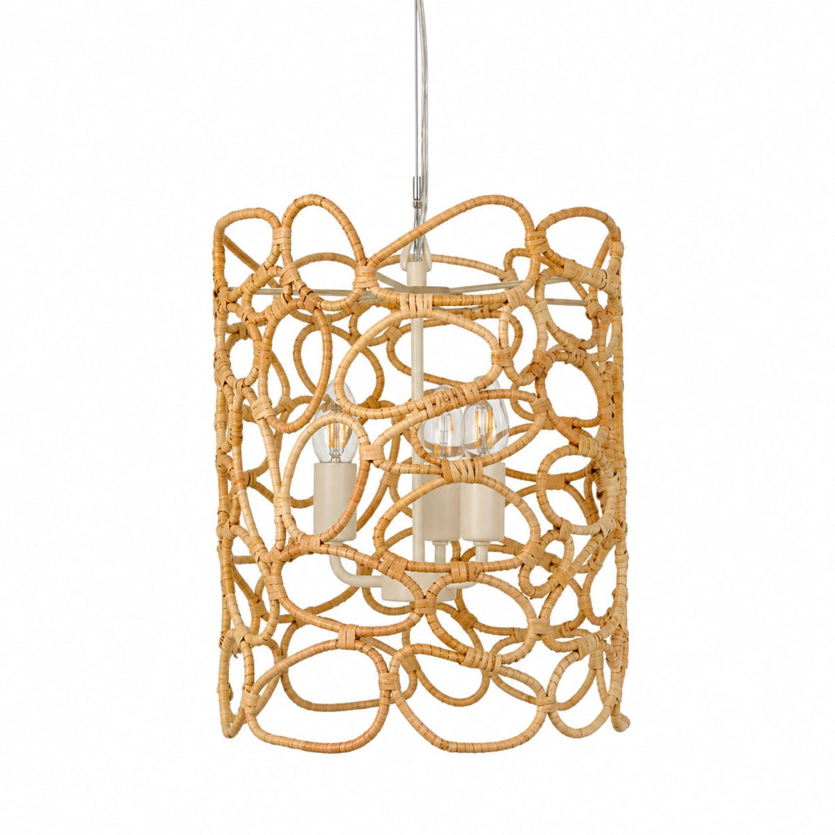 Natural woven rattan pendant light for living room dining room and bedroom interiors