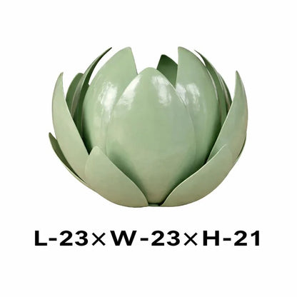 Illumea Metal Leaf Hurricane Candle Holder – Green Decor