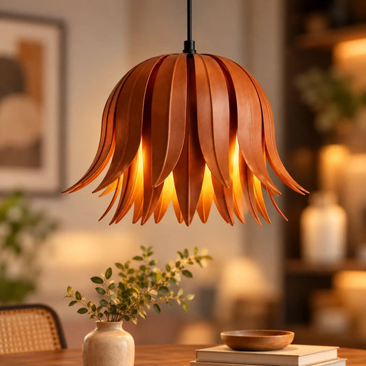 Iron Leaf Pendant Light – ILLUMEA Decorative Hanging Lamp for Home Décor