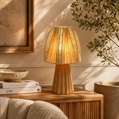 Jute Shade Table Lamp with Natural Textured Design for Warm Home Décor – ILLUMEA