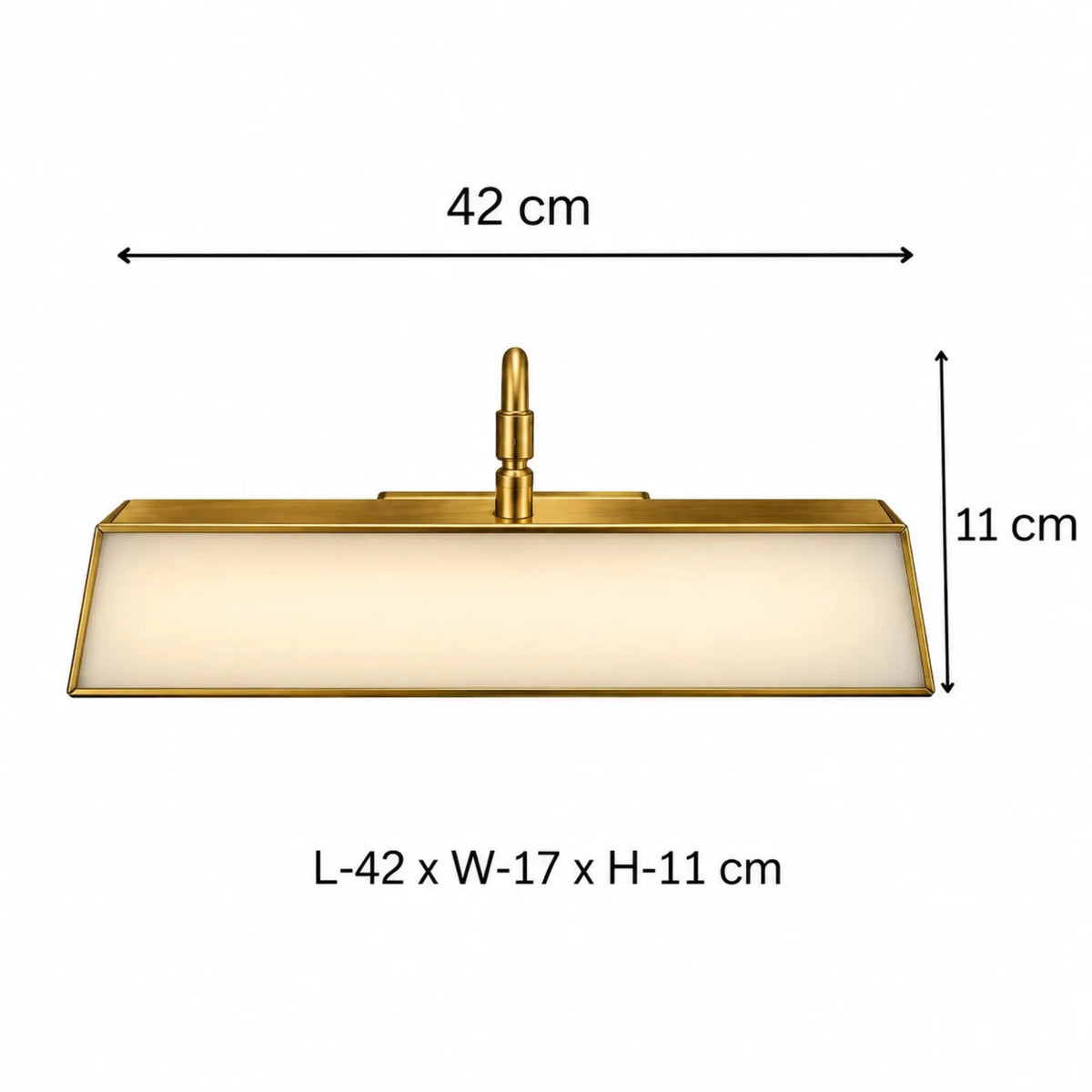 Elegant brass rectangular wall lamp, luxury lighting fixture, premium brass wall lamp design