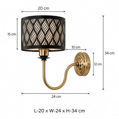 Elegant modern wall lamp with fabric shade, perfect luxury wall lighting to enhance sophisticated interiors