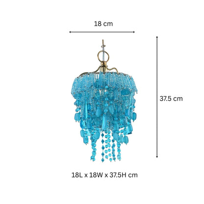 Nora Turquoise Mini Chandelier