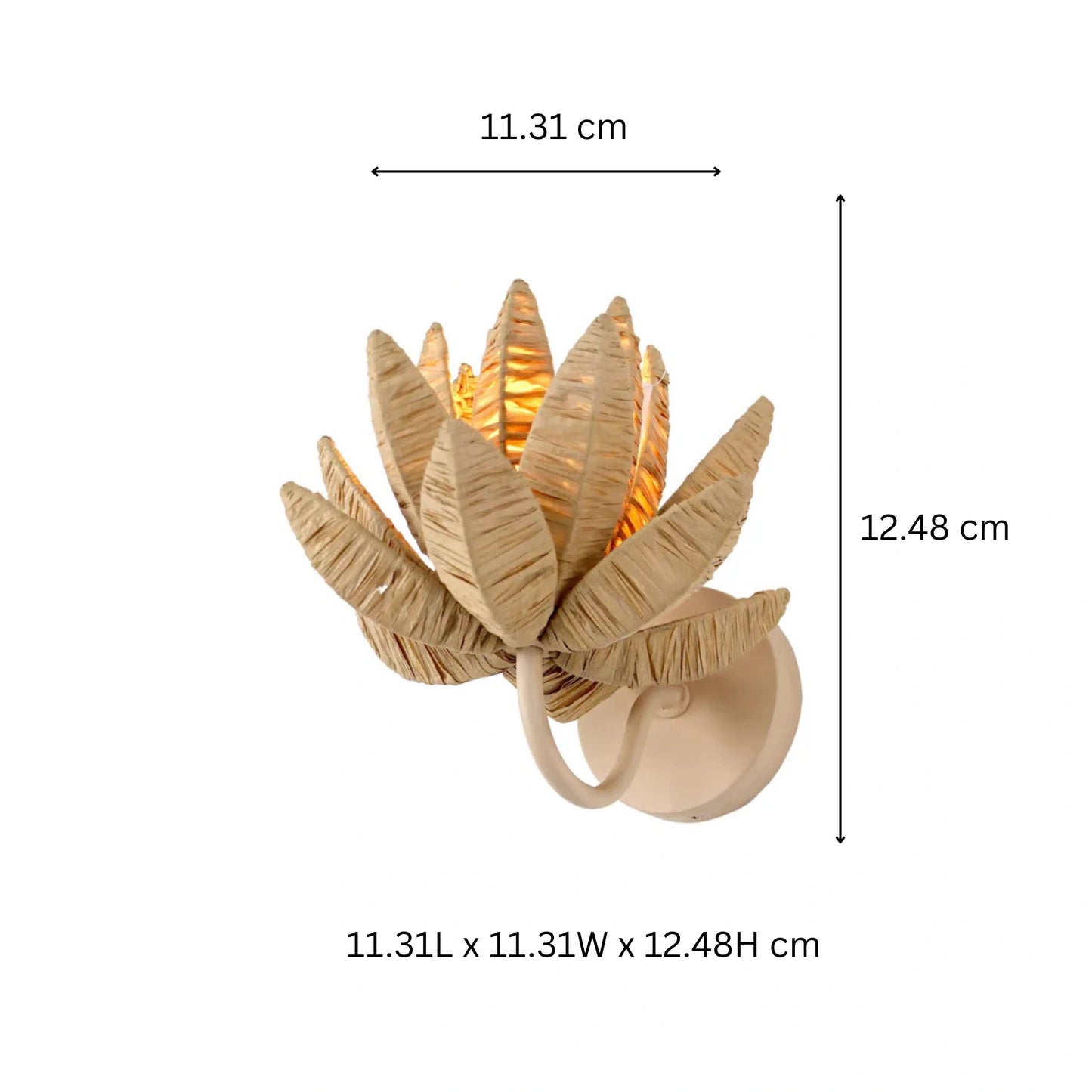 Rafia Flower Wall Lamp