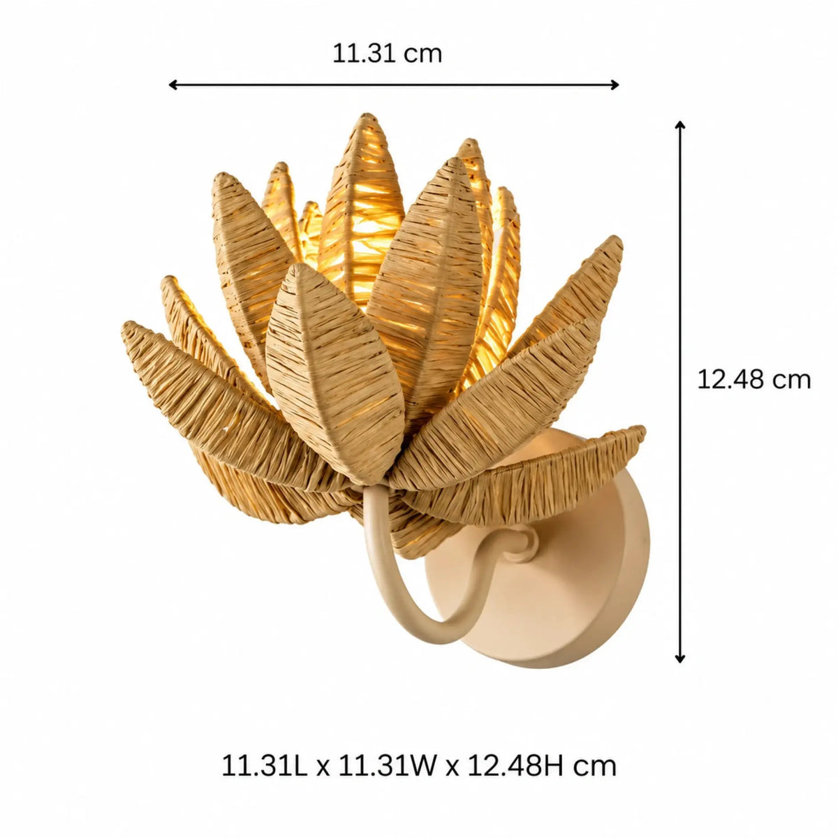 Luxury Rafia Flower Wall Sconce – handcrafted-style lighting for modern homes, hotels and hospitality spaces