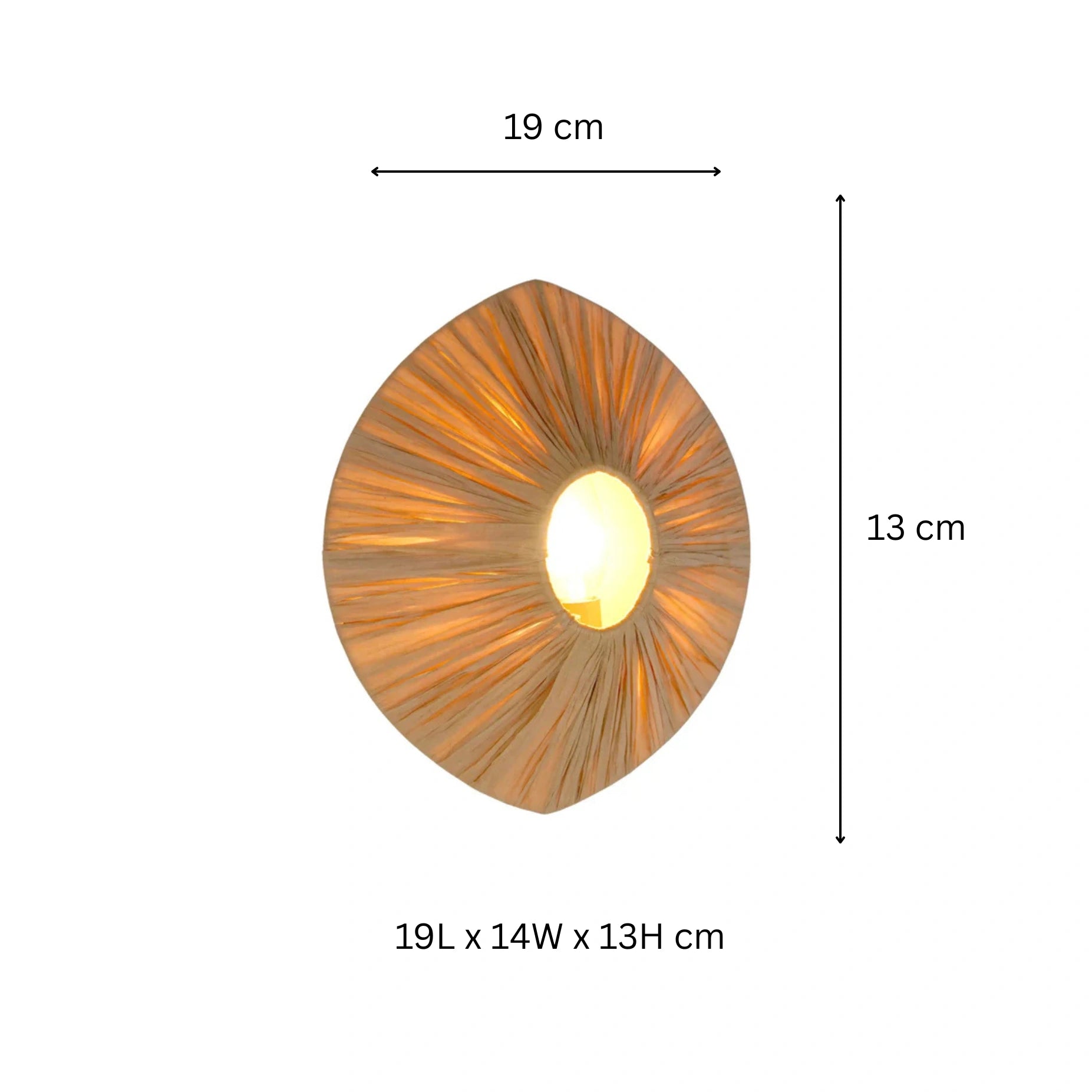 Rafia Brass Wall Lamp