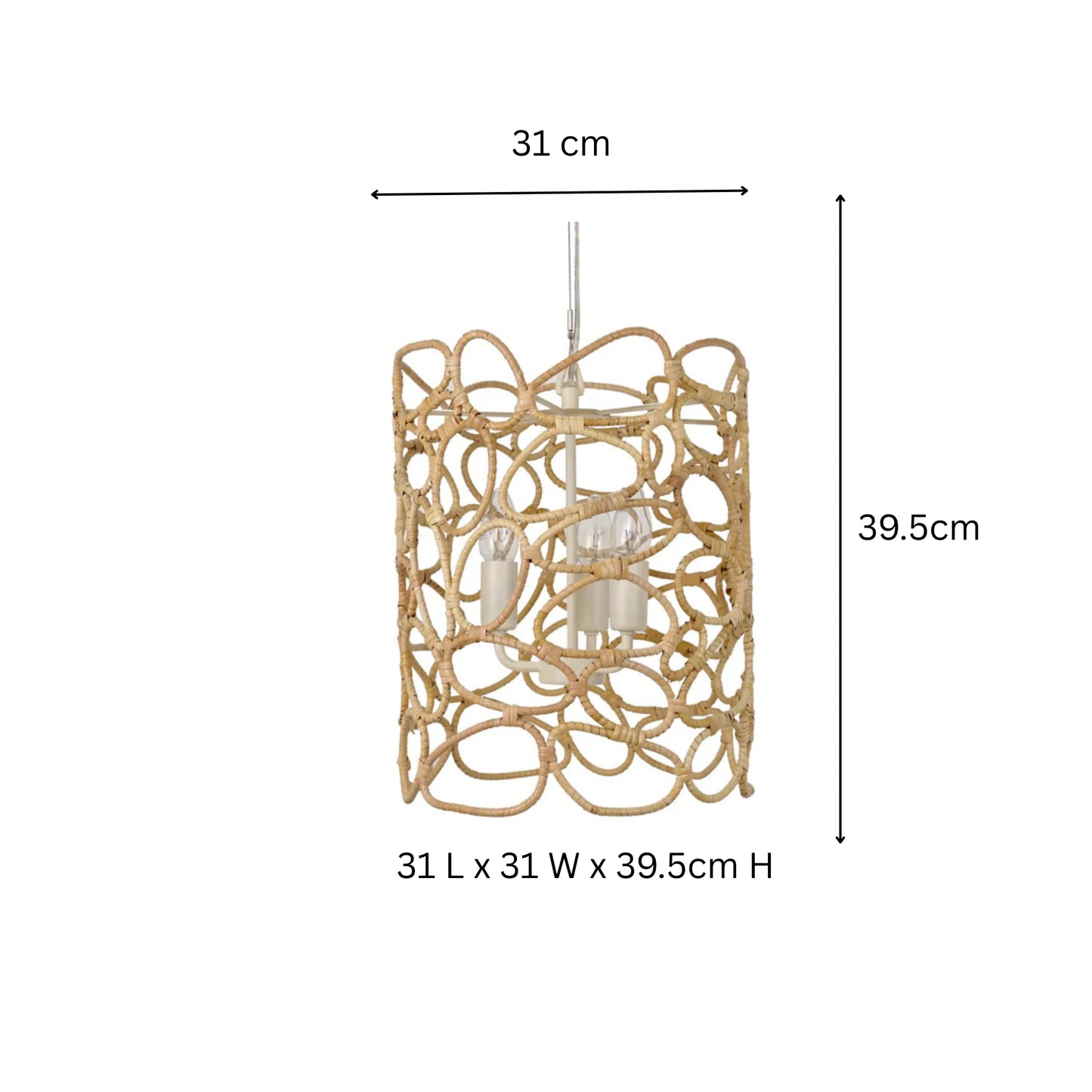 Rattan Shade Pendant Light