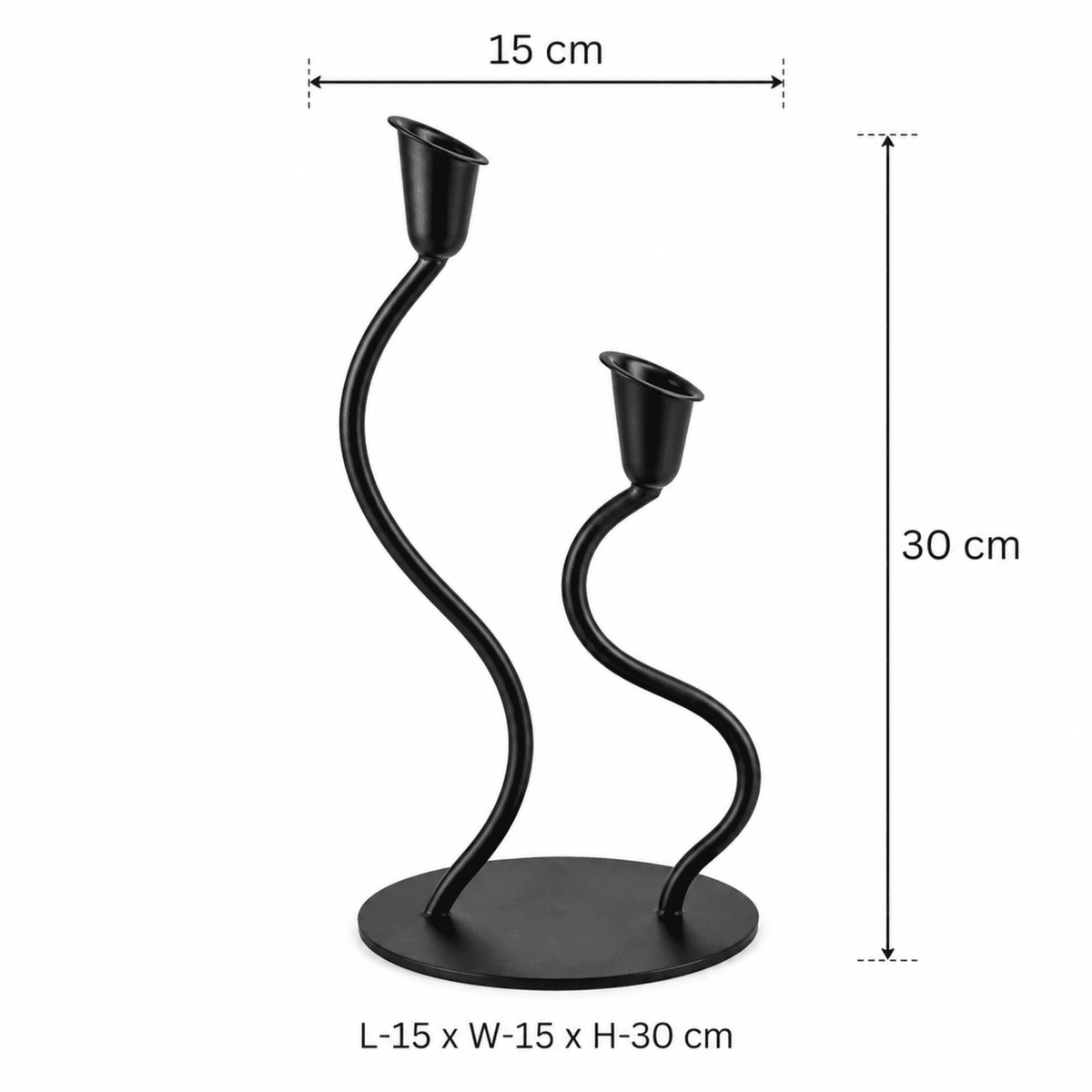 Elegant black tealight two candle holders for luxurious home decor and ambient lighting
