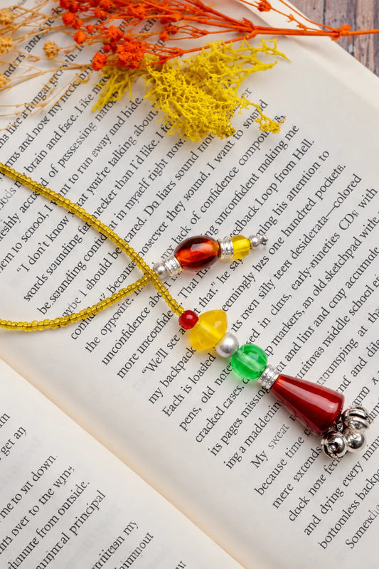 Yellow Glass Beads Bookmark – ILLUMEA Handmade Decorative Bookmark