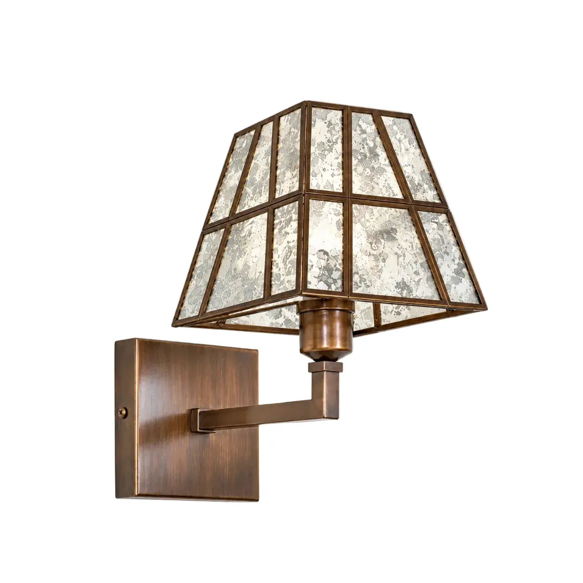 Luxurious square conical wall lamp, elegant square lighting fixture, exquisite conical wall sconce for upscale interiors