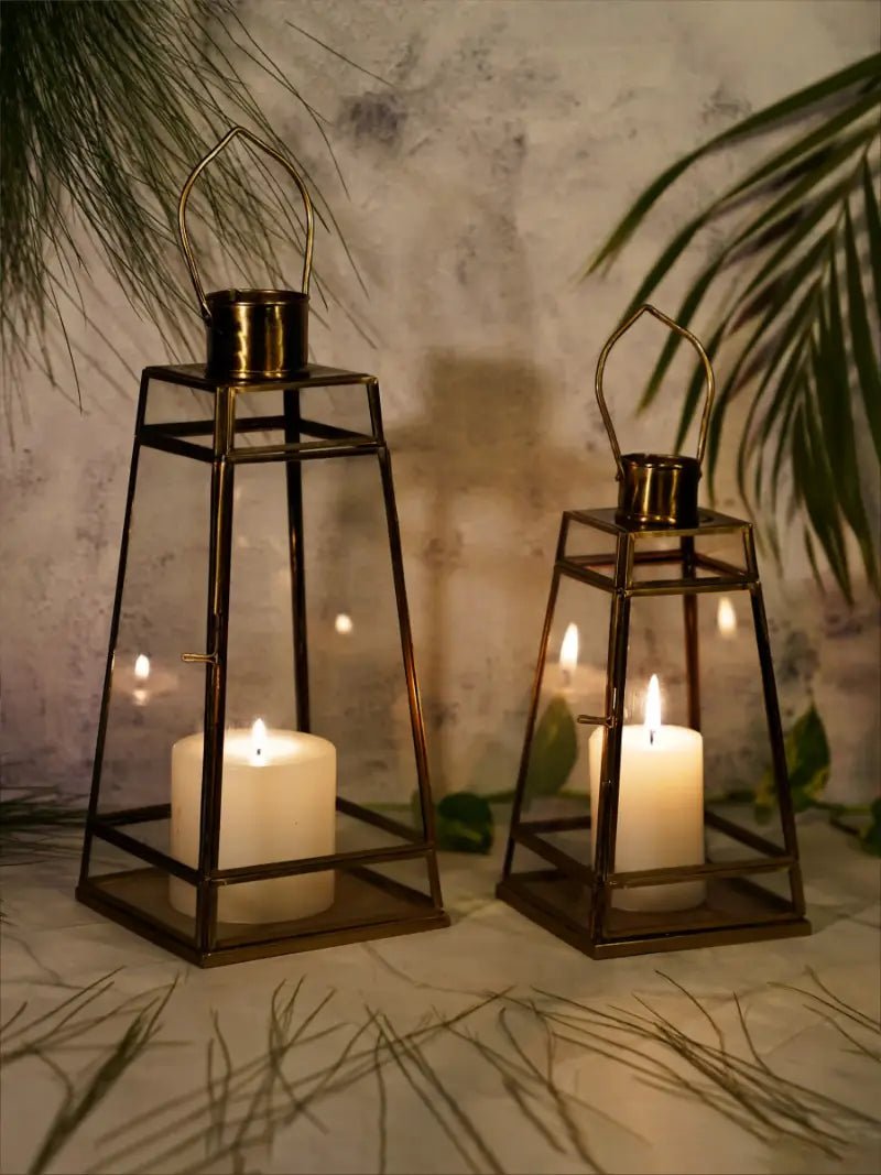 Antique Glass Lantern | Hanging Lantern Lamp