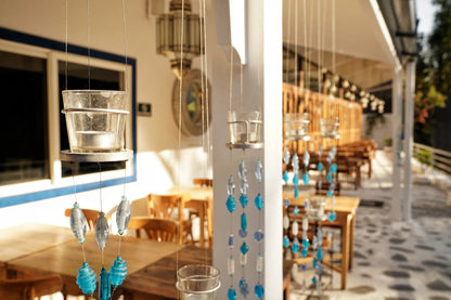 Blue Glass Beads Handmade Hanging Votive - ILLUMEA.