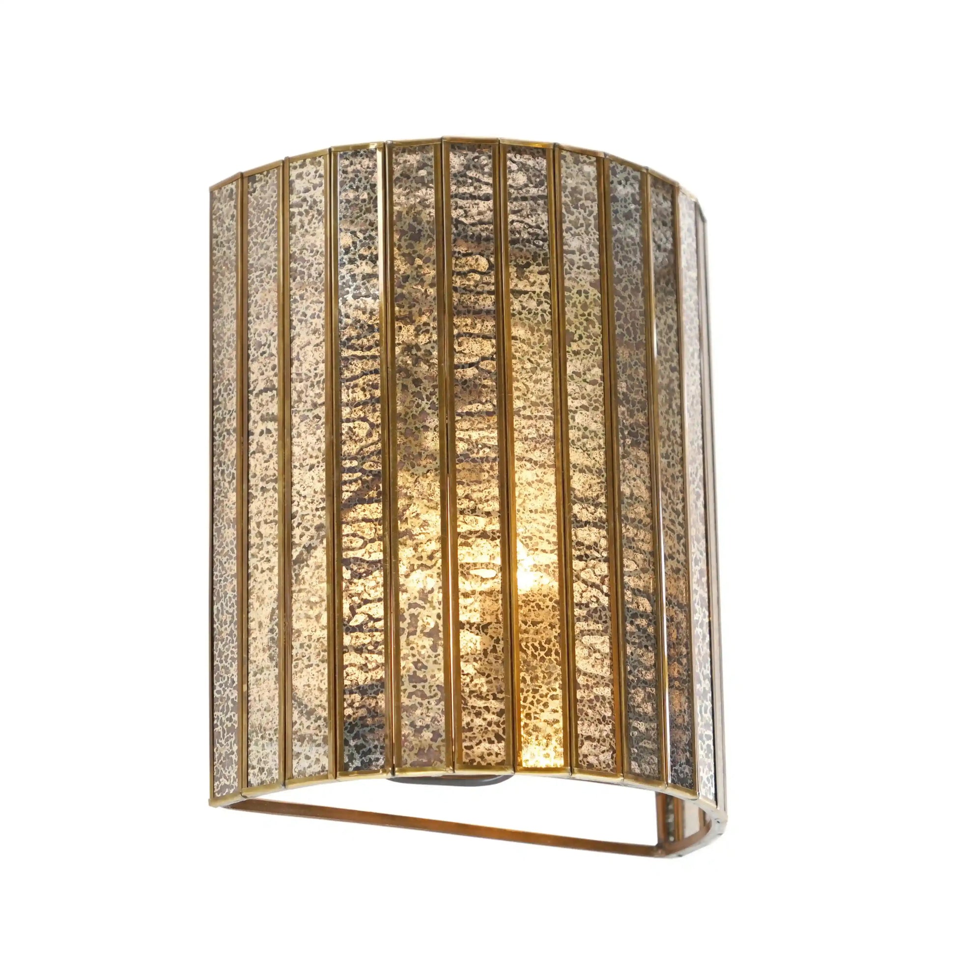 Brass Luxury Wall Lamp with Silver Antique Glass | ILLUMEA - ILLUMEAWall LampSmall