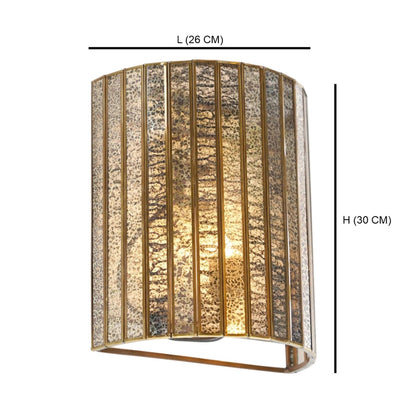 Brass Luxury Wall Lamp with Silver Antique Glass | ILLUMEA - ILLUMEAWall LampLarge