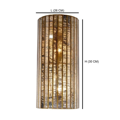 Brass Luxury Wall Lamp with Silver Antique Glass | ILLUMEA - ILLUMEAWall LampLarge