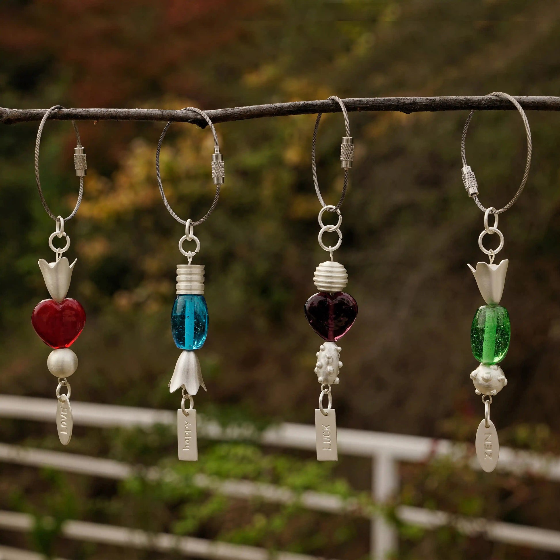 Casted Aluminium Handmade Fish Glass Bead Keychain Ornament - ILLUMEAKey Chain