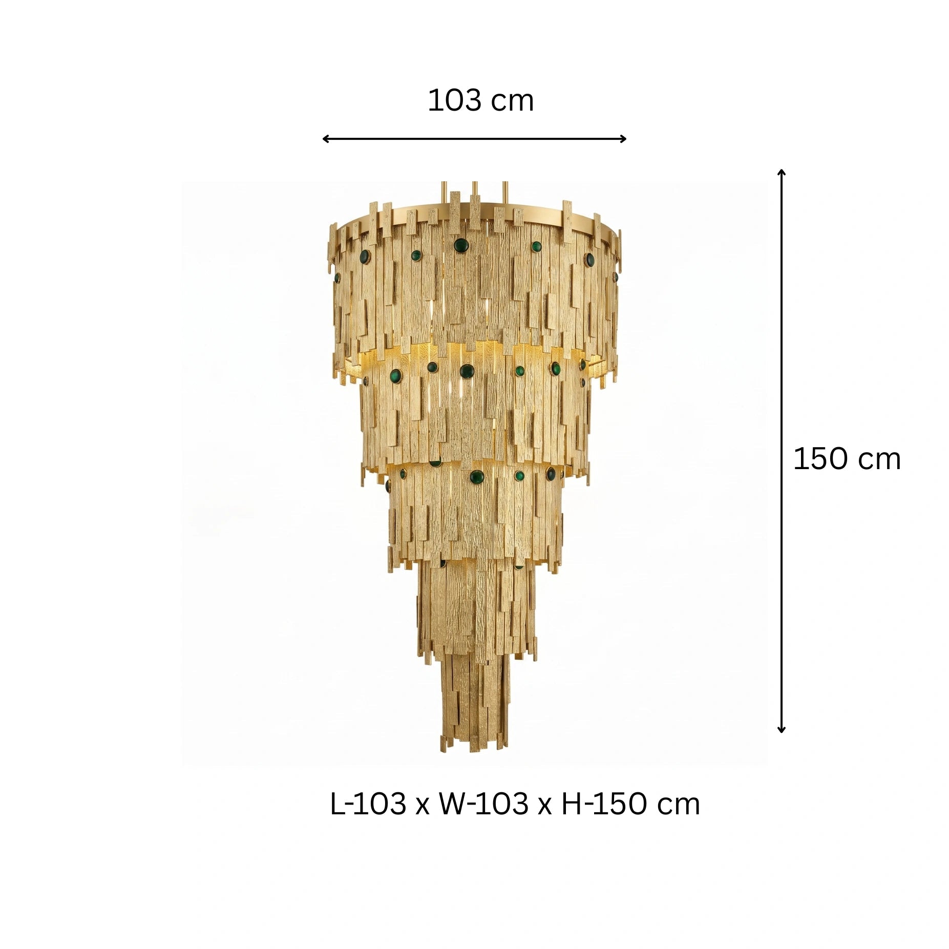 Casted Strips Chandelier Light