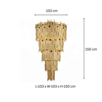 Casted Strips Chandelier Light