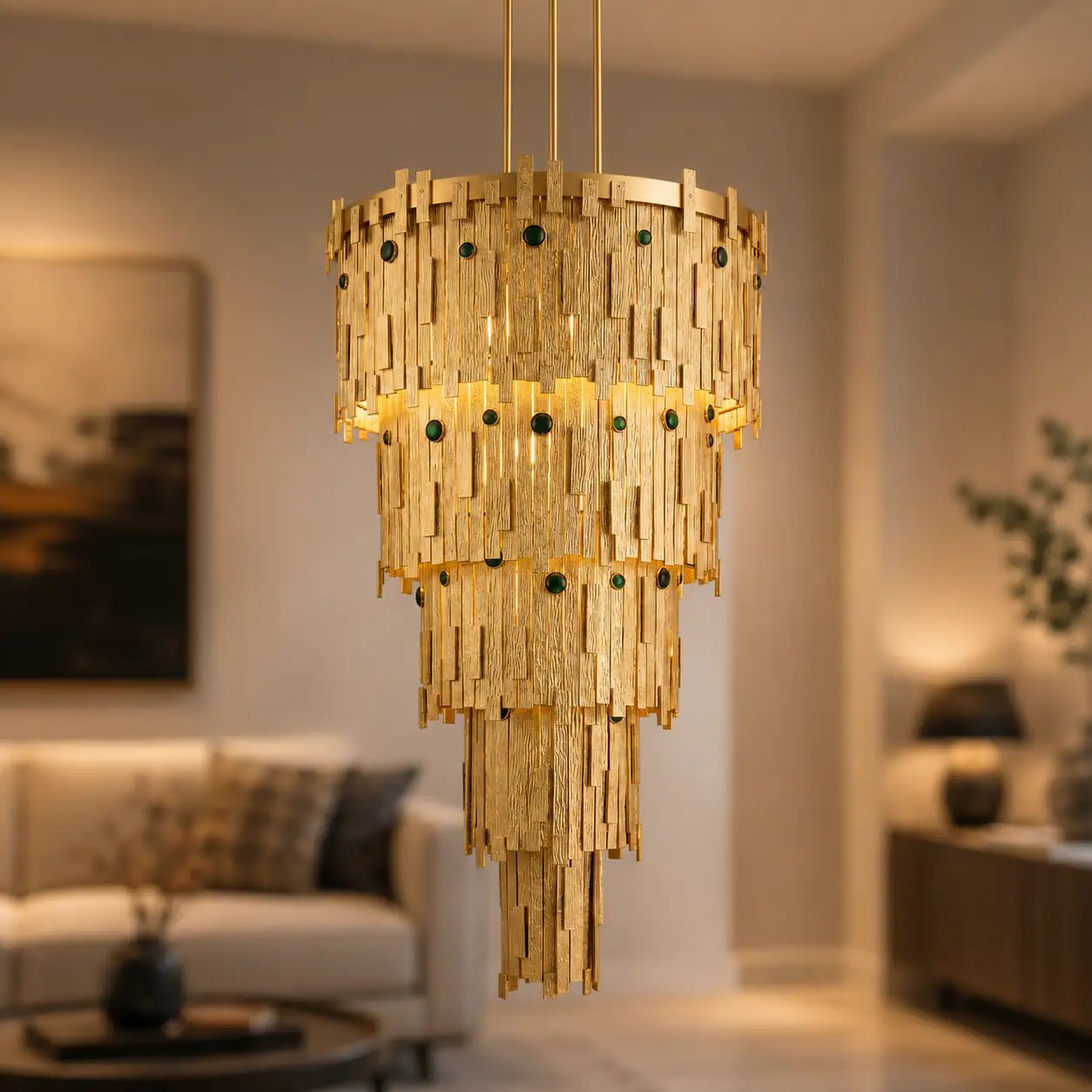 Casted Strips Chandelier Light