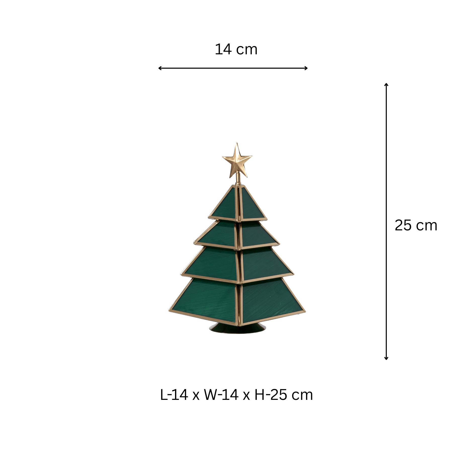 Christmas Glass Tree Table