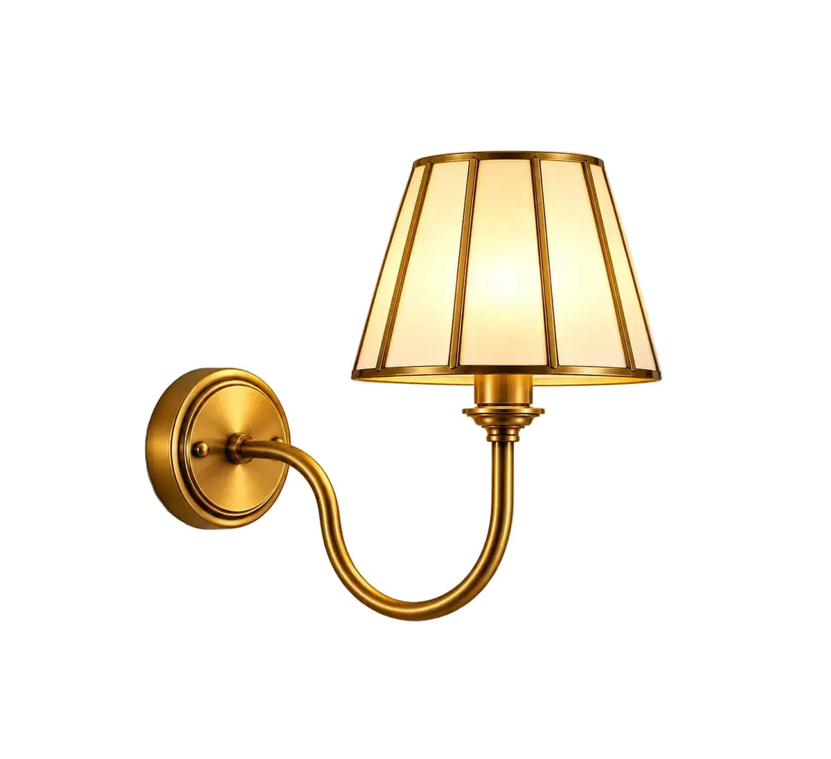 Elegant Frost Glass Shade Wall Lamp illuminating with sophisticated luxury and modern design for upscale interiors