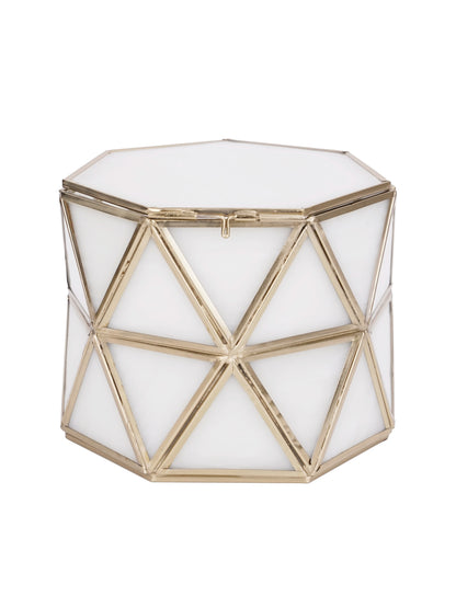 Diamond Box White Glass - ILLUMEADecorative Box