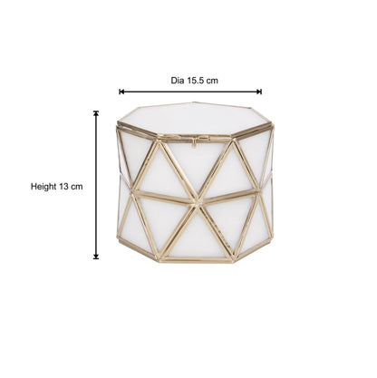 Diamond Box White Glass - ILLUMEADecorative Box