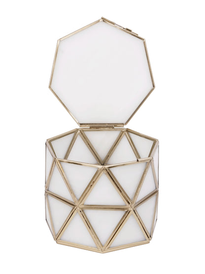 Diamond Box White Glass - ILLUMEADecorative Box