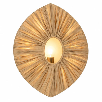 Rafia Brass Wall Light by ILLUMEA – decorative lighting for living rooms, bedrooms, hallways and entryways