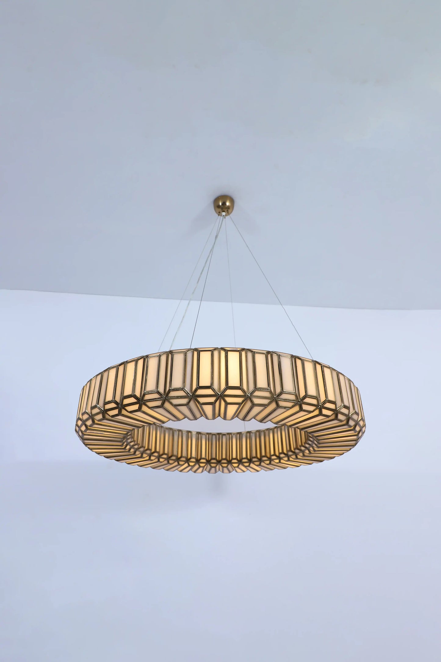 Embossed Glass Ring Chandelier