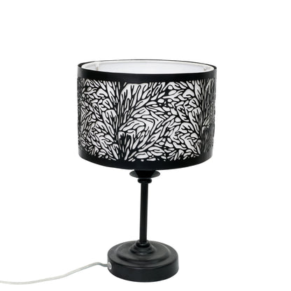 Etched Fabric Shade Table Lamp