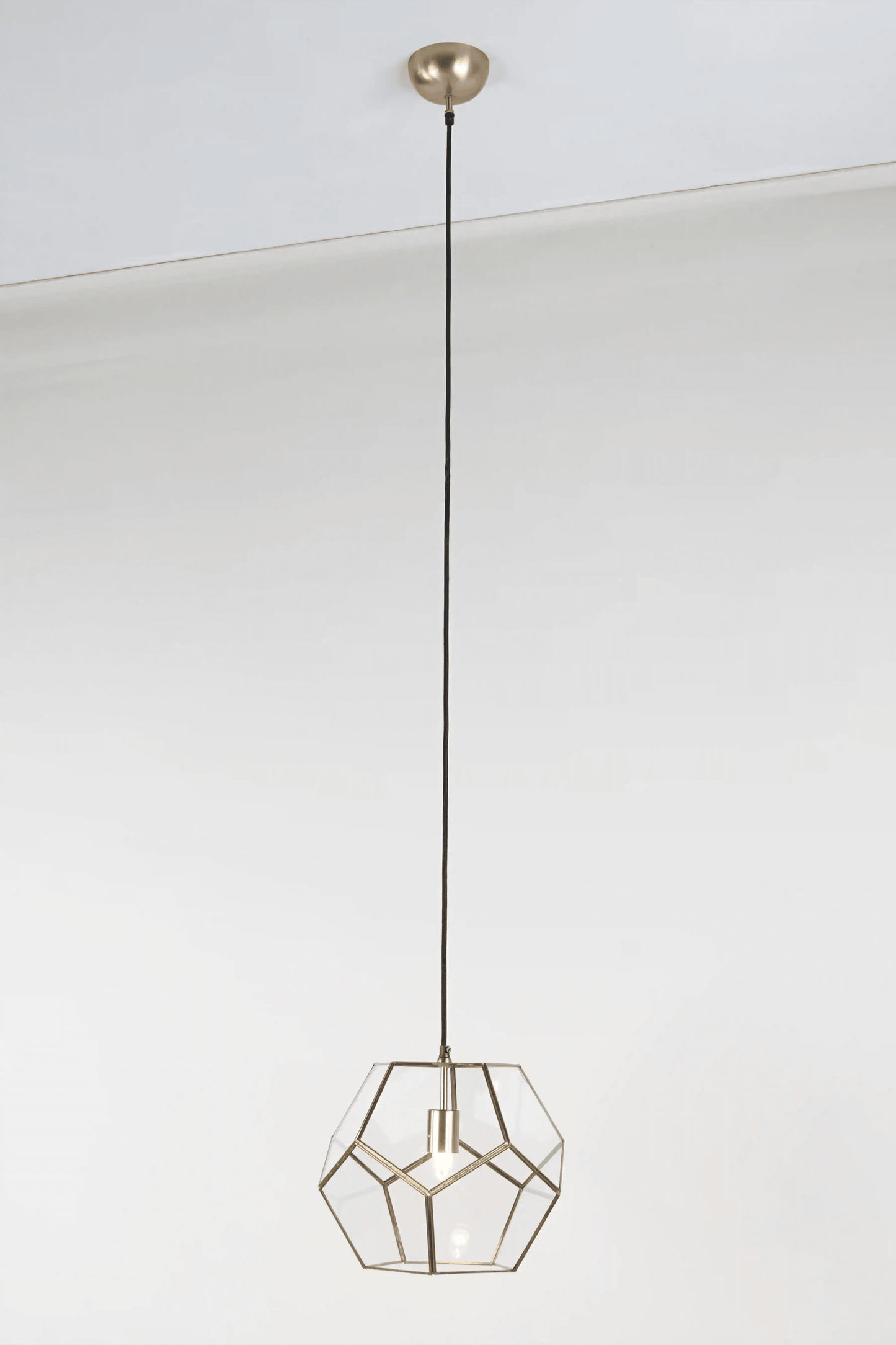 Geometric Penta Globe Clear Shade Pendant