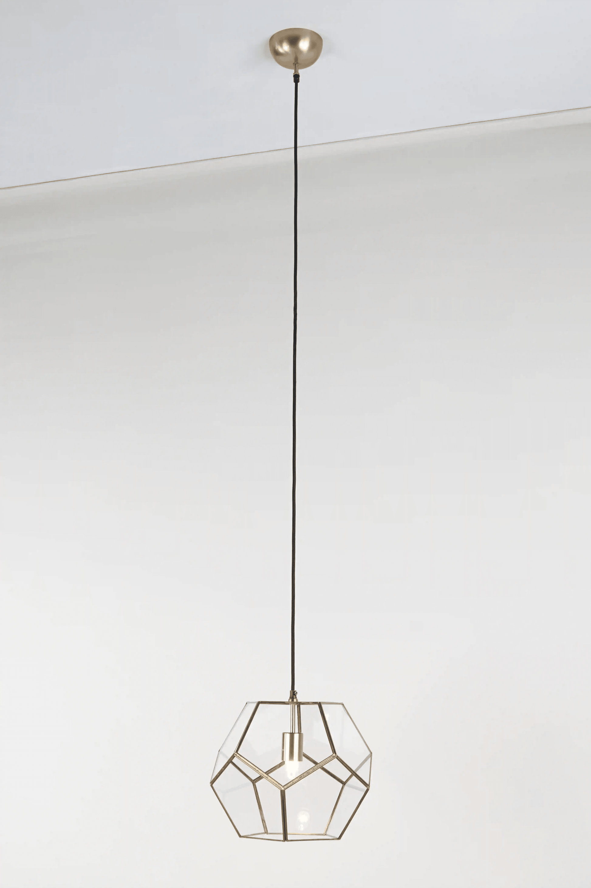 Geometric Penta Globe Clear Shade Pendant
