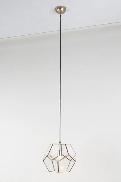 Geometric Penta Globe Clear Shade Pendant