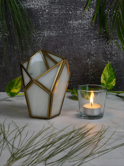 Geometric Tealight Candle Holder White - ILLUMEA - ILLUMEATea light