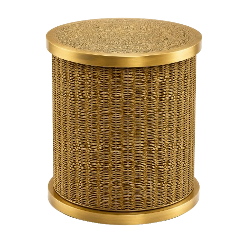 Jute Rattan Side Table