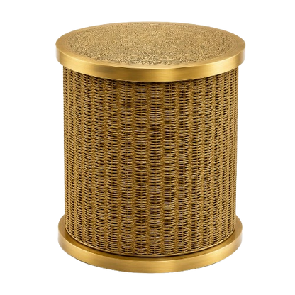 Jute Rattan Side Table
