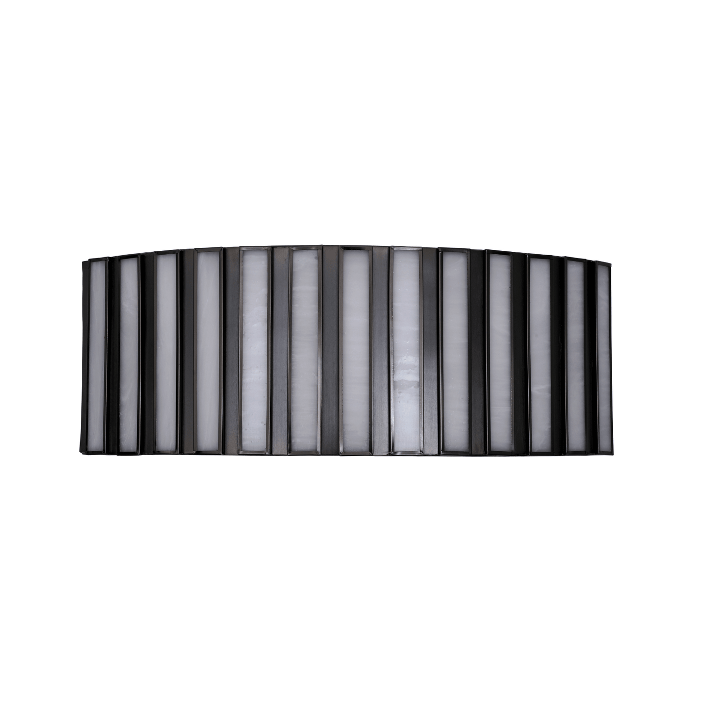 Glass and Iron Strips Wall Lamp
