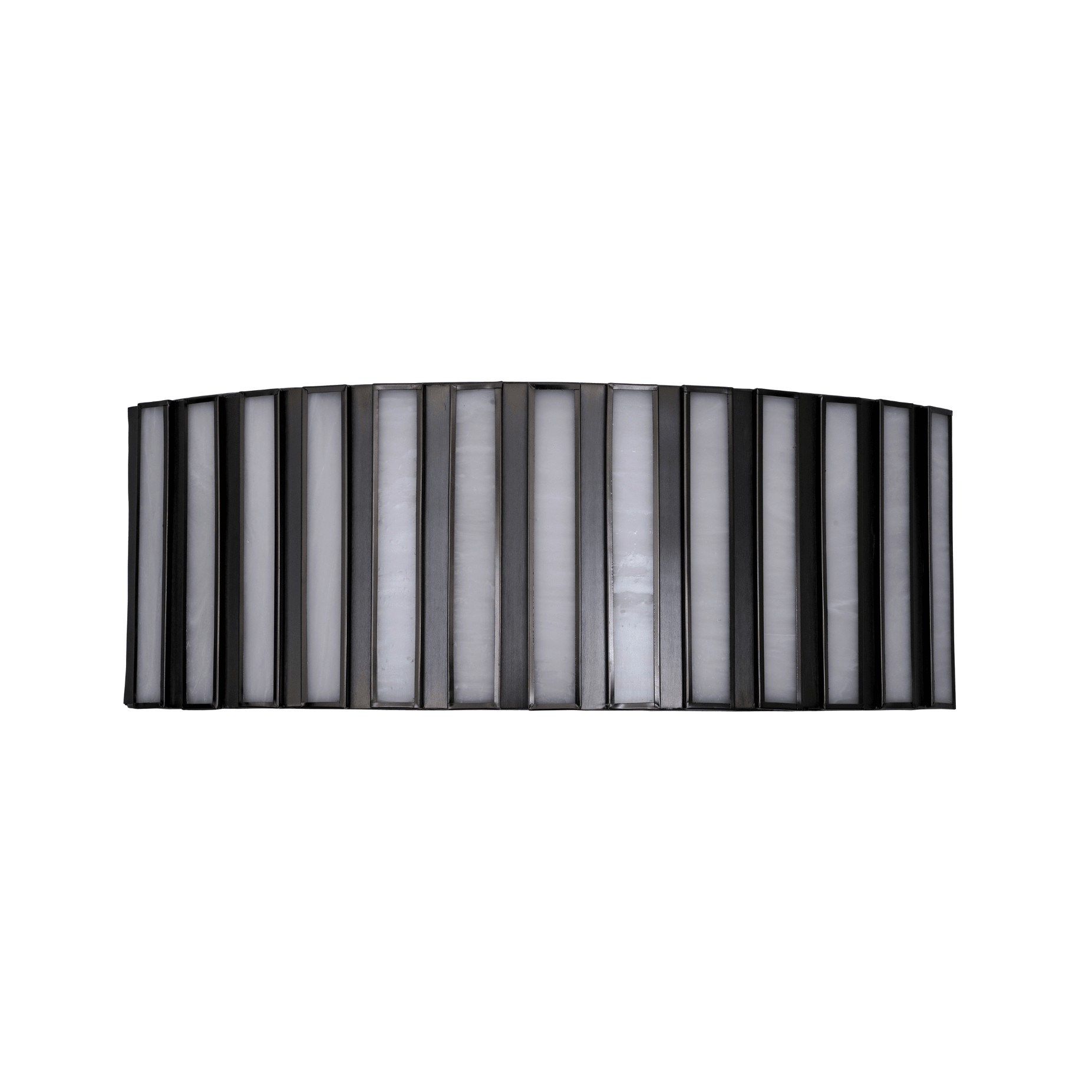 Glass and Iron Strips Wall Lamp