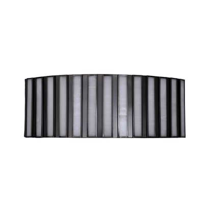 Glass and Iron Strips Wall Lamp