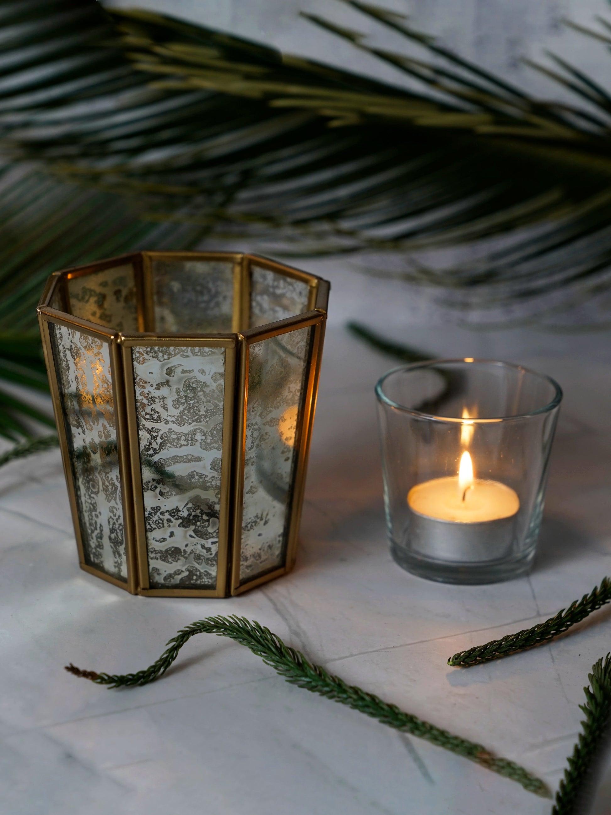 Hexa Linaurea Tealight Candle holder Antique - Small