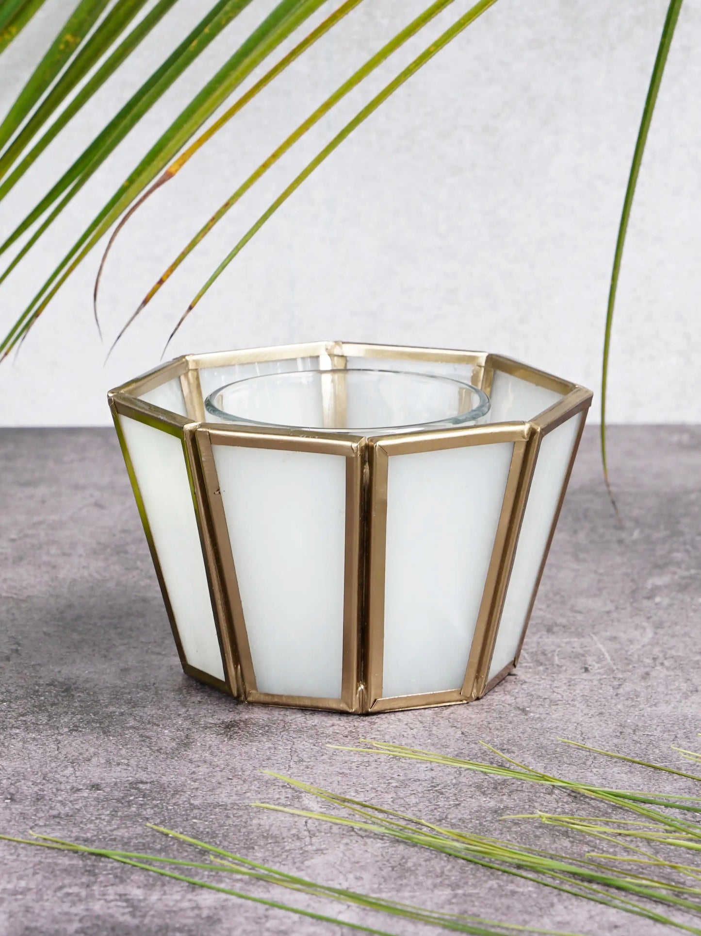 Hexa Linaurea Tealight Candle Holder White - Small