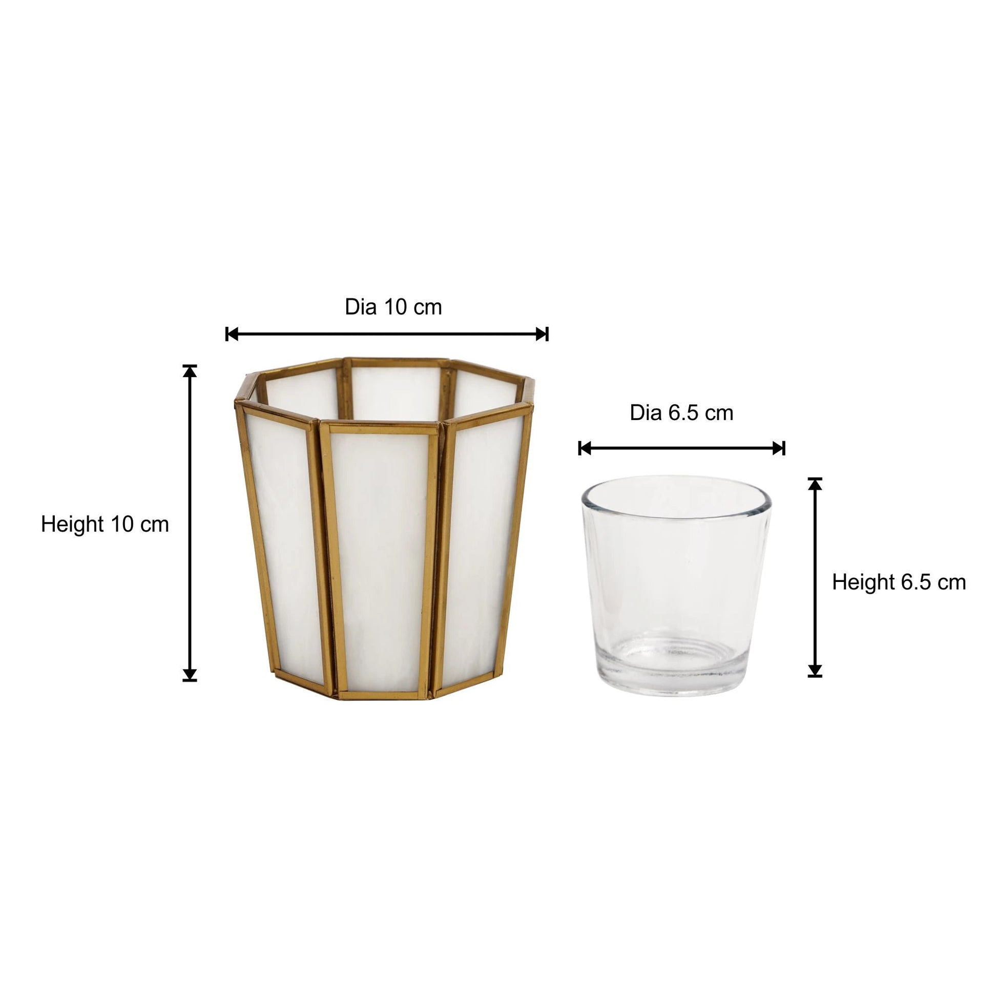 Hexa Linaurea Tealight Candle Holder White - Medium