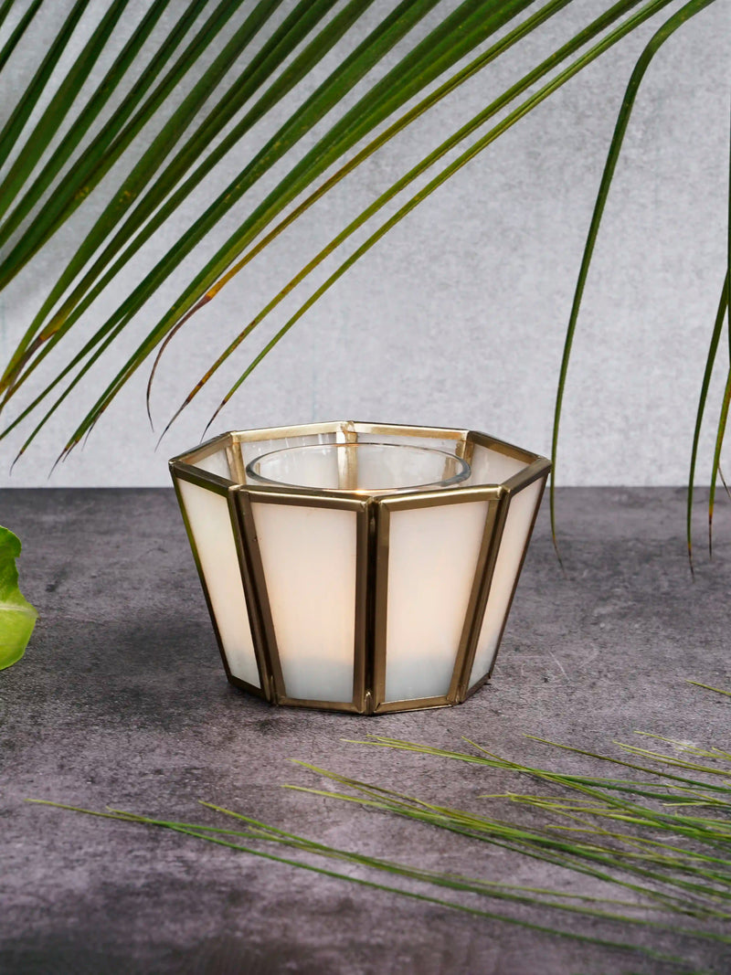 Hexa Linaurea Tealight Candle holder White - ILLUMEATea lightSmall