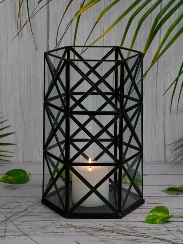 Geometric Candle Holder Stand |Decorative Tealight Candle Holder - LARGE