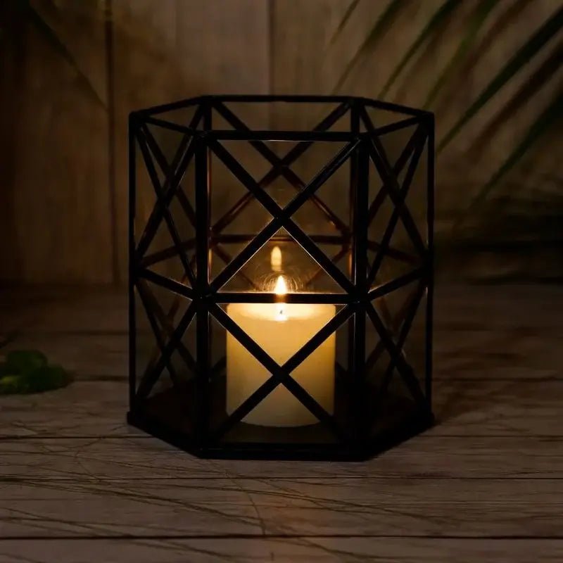 Geometric Candle Holder Stand |Decorative Tealight Candle Holder - SMALL