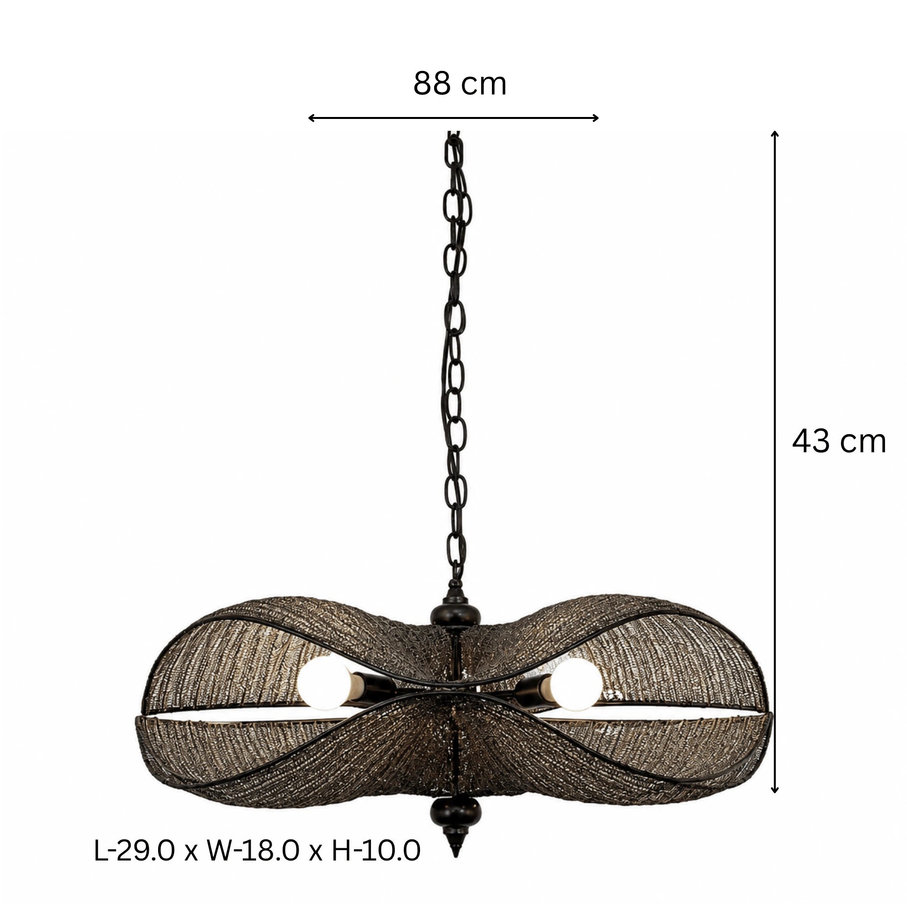 Iron Mesh 5 Lights Chandelier